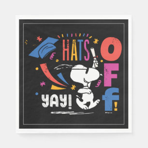Servilleta De Papel Cachorros Snoopy Sombreros Fuera Para Ti Graduació