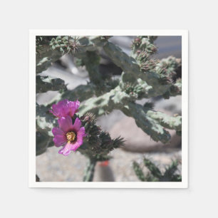 Servilleta De Papel Cactus Cholla en flor