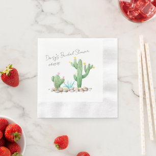 Servilleta De Papel Cactus de Acuarela