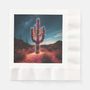 Servilleta De Papel Cactus del desierto de los Navidades del suroeste