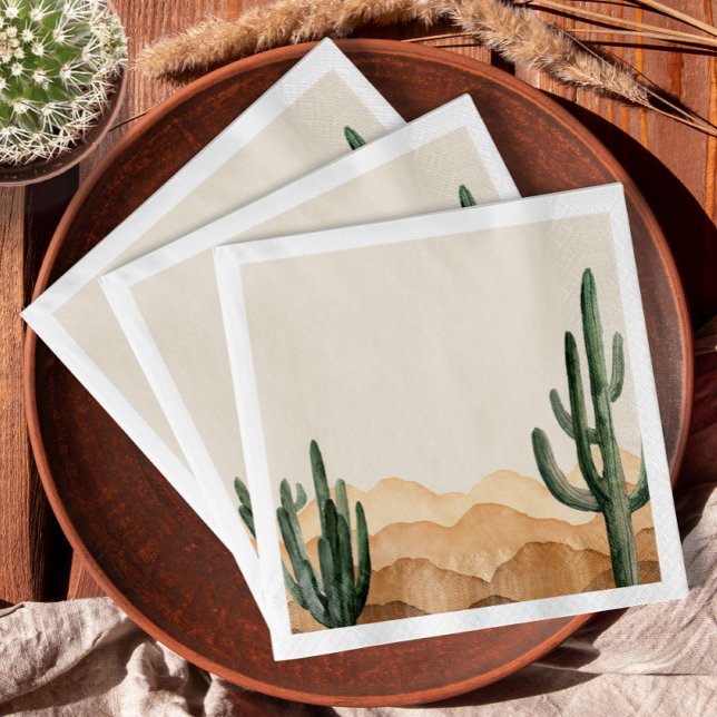 Servilleta De Papel Cactus del desierto del Boho Cowboy o Cowgirl del  (Subido por el creador)