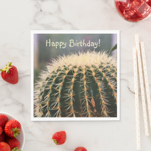 Servilleta De Papel Cactus Feliz Cumpleaños
