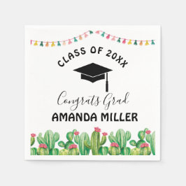 Servilleta De Papel Cactus Fiesta Papel de Graduación