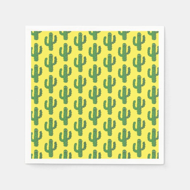 Servilleta De Papel Cactus Happy Day of the Dead (Anverso)