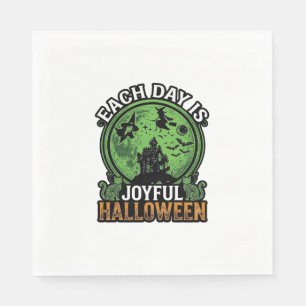 Servilleta De Papel Cada Día Alegre Casa Embrujada de Halloween Bruja 