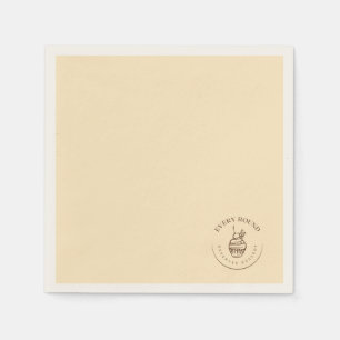 Servilleta De Papel Cada Ronda Merece Postre Marrón y Crema