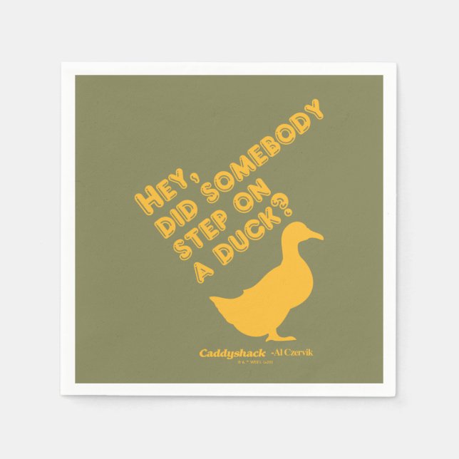 Servilleta De Papel Caddyshack | Hey, ¿Alguien Se Puso Un Pato? (Anverso)