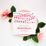 Servilleta De Papel Cadena colgante Amor Corazones Bridal Shower<br><div class="desc">Celebre con estilo con estas elegantes y muy modernas toallas de ducha de novia. Este diseño es fácil de personalizar con la redacción de su evento especial y sus invitados estarán encantados cuando vean estas fabulosas servilletas. Se pueden encontrar elementos coincidentes en la colección.</div>