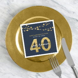 Servilleta De Papel Cadenas azules de luces Reunión de 40 años de clas