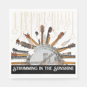 SERVILLETA DE PAPEL CADENAS DE GUITARRA AL SOL