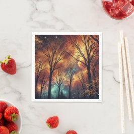 Servilleta De Papel Cae Cosmic Twilight Forest Découp Napkins