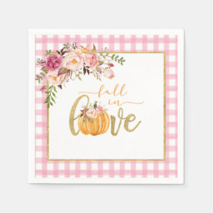 Servilleta De Papel Cae en Love Napkin - Pink Gingham