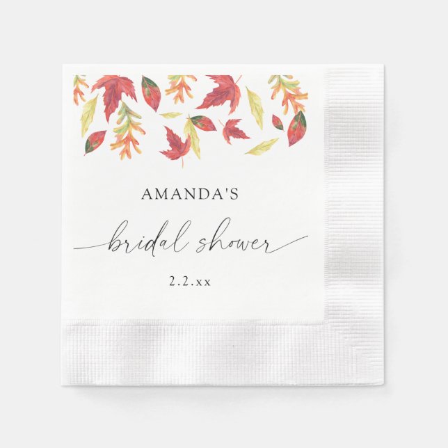 Servilleta De Papel Caer deja ducha de novia (Anverso)