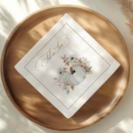 Servilleta De Papel Caer en amor Calabaza Blanca