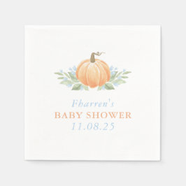 Servilleta De Papel Caer en Baby Shower Napkins | Calabaza
