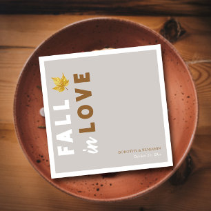 Servilleta De Papel Caer en el amor: Boda de caída con guión de Person