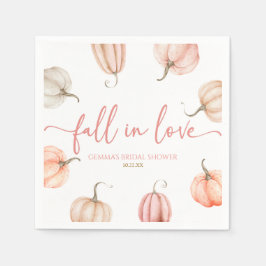 Servilleta De Papel Caer Enamorada Calabaza Rosa Ducha De Novias