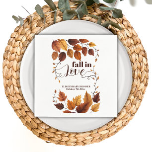 Servilleta De Papel Caer Enamorada Del Otoño Deja Baby Shower