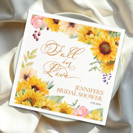 Servilleta De Papel Caer enamorada | Sunflower Bridal Shower