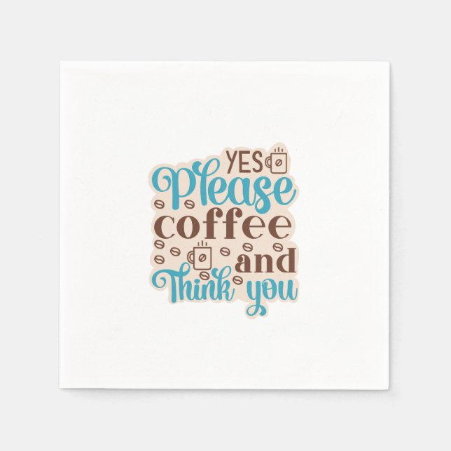 Servilleta De Papel Café Art Coffee Y Piense En Ti (Anverso)
