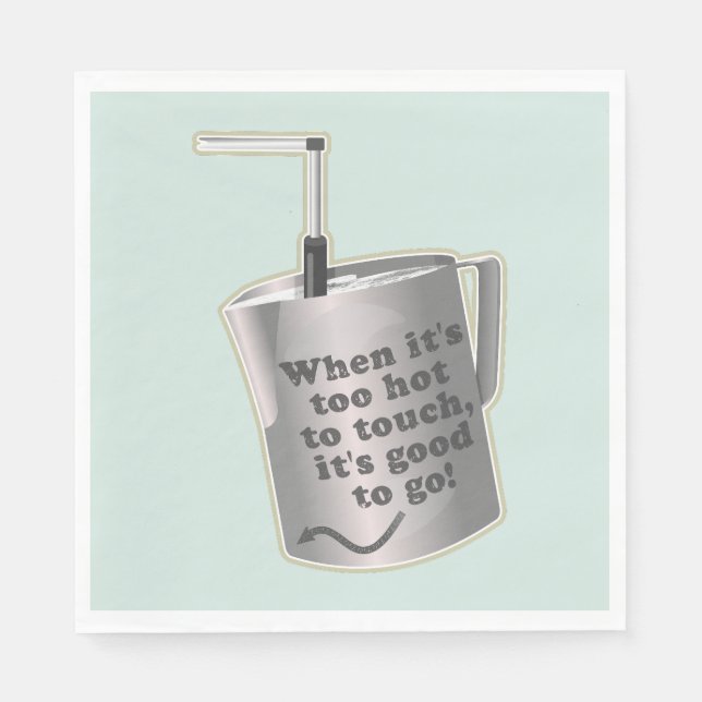 Servilleta De Papel Café Barista leche leche caliente jugo (Anverso)