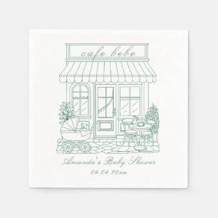 Servilleta De Papel Cafe Bebe Bonjour Baby Shower
