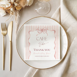 Servilleta De Papel Cafe Bebe Chica Bebe Rosa Retro Baby Shower