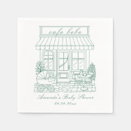 Servilleta De Papel Cafe Bebe Cumpleaños Baby Shower