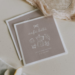 Servilleta De Papel Café Bebe Home Café para Baby Shower Latte