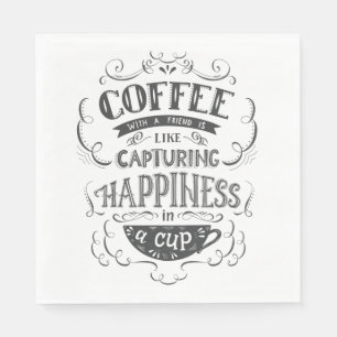 Servilleta De Papel Café Con Un Amigo