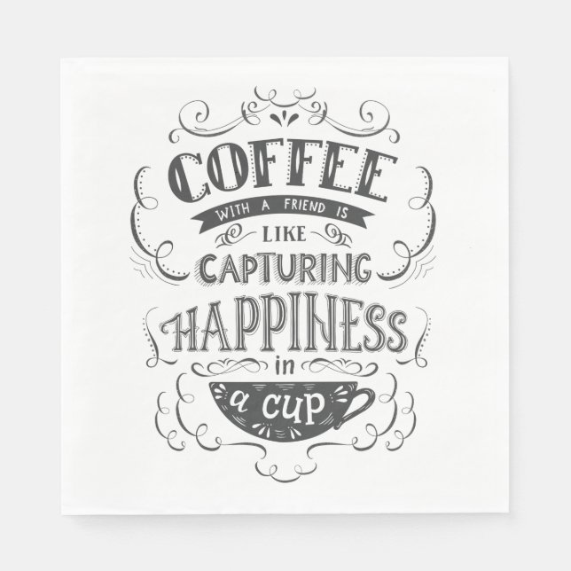 Servilleta De Papel Café Con Un Amigo (Anverso)