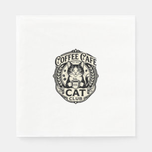 Servilleta De Papel Café de Café Gato Divertido Gráfico - Café de Café