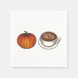 Servilleta De Papel Café de la temporada de especias de calabaza otoño