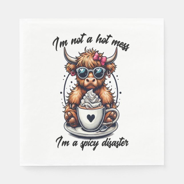 Servilleta De Papel Café de vaca Highland, vaca de café (Anverso)