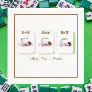 Servilleta De Papel Café, fichas y dulces Mahjong / Fiesta Mahj adorab