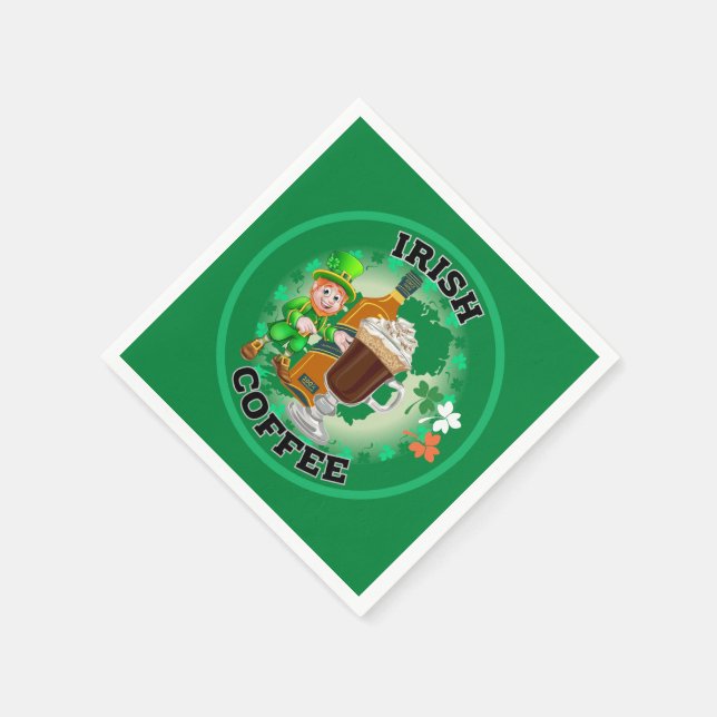 Servilleta De Papel Café Irlandés - Un Elixir. (Borde)
