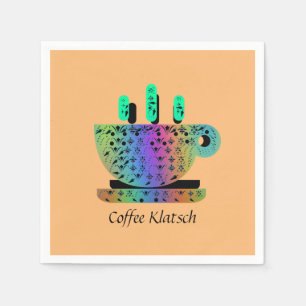 Servilleta De Papel Café Klatsch Black Floral Melon