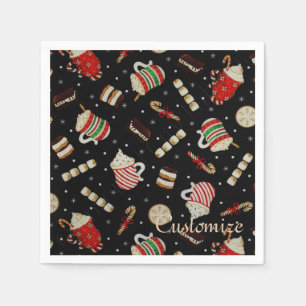 Servilleta De Papel Cafe Latte Navidades Café Napkins