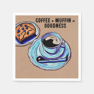 Servilleta De Papel "Café + Muffin = Bondad" Caprichoso Café