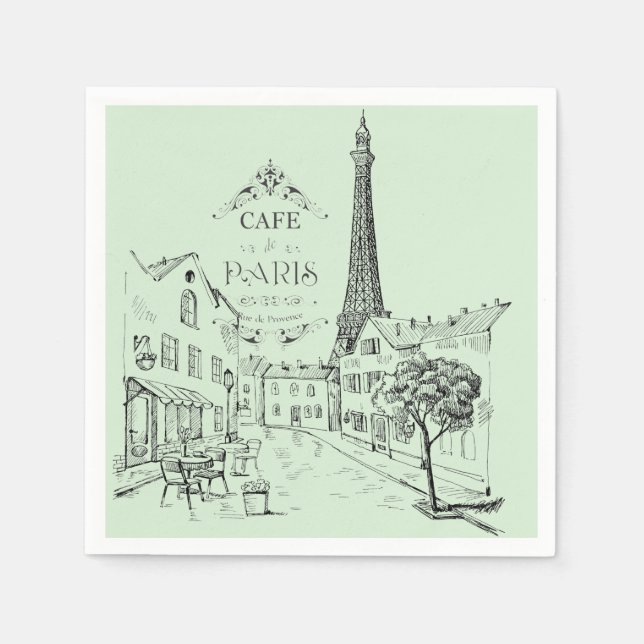 Servilleta De Papel Cafe Paris Napkins (Anverso)
