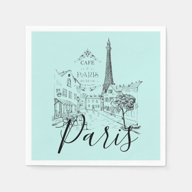 Servilleta De Papel Cafe Paris Napkins (Anverso)