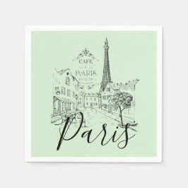 Servilleta De Papel Cafe Paris Napkins