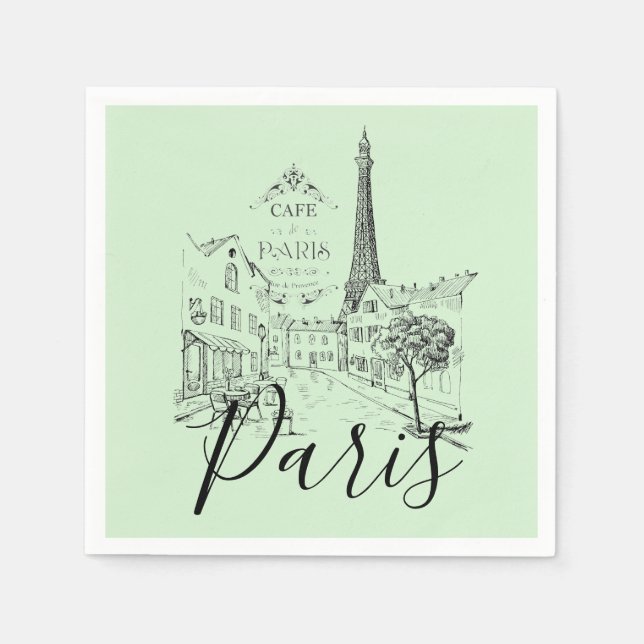 Servilleta De Papel Cafe Paris Napkins (Anverso)