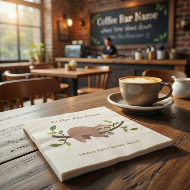 Servilleta De Papel Café Personalizado Sloth Papel (Subido por el creador)