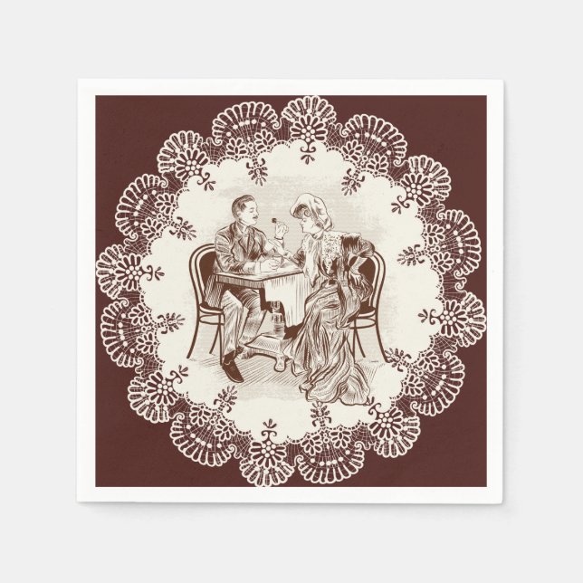 Servilleta De Papel café y amor (Anverso)