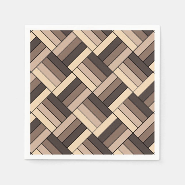 Servilleta De Papel Café y mosaico crema (Anverso)