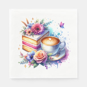 Servilleta De Papel Café y pastel   Cumpleaños del mejor amigo
