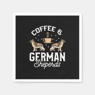 Servilleta De Papel Café Y Pastor Alemán