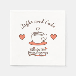 Servilleta De Papel Café y Tarta 