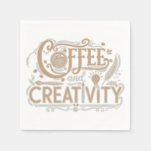 Servilleta De Papel Café y Tipografía de la Creatividad
